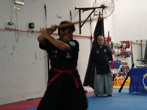 Nicolas Parcero, realizando Ssangsoo gumbup